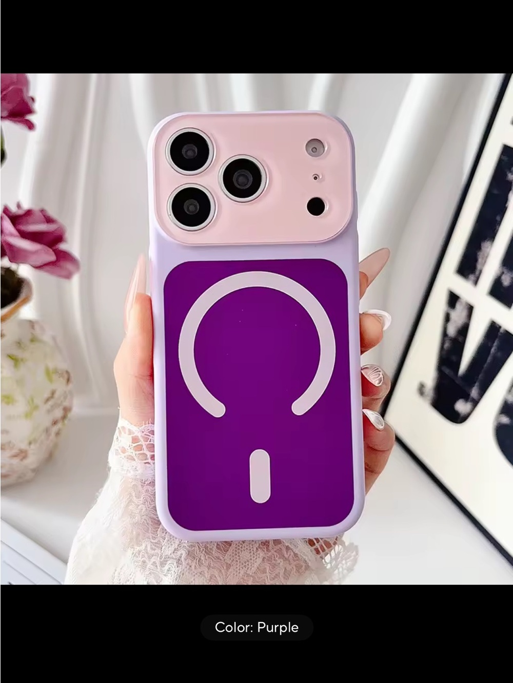 💜 Purple MagSafe-Style iPhone 13 Case